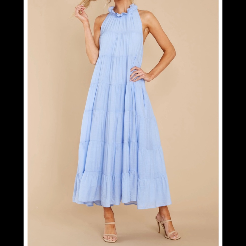 Worn once! Size S halter maxi